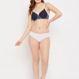 Clovia Navy Non Wired Padded T-Shirt Bra image 4