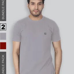 Lux Nitro Pewter & Red Regular Fit T-Shirt Pack of - 2 image 2