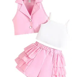 StyleCast x Revolte Girls Solid Clothing Set With Waistcoat-picture-19