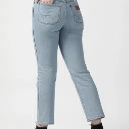 Wrangler Light Blue Straight Fit High Rise Jeans image 2