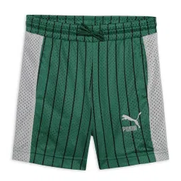 Puma Kids Archive Green & Grey Printed Shorts image 1