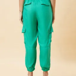 Globus Green Relaxed Fit High Rise Joggers image 2