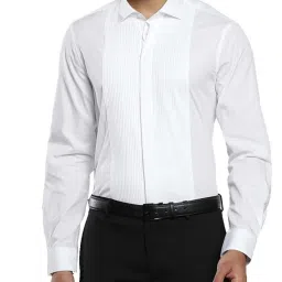 Tommy Hilfiger Ancient White Cotton Slim Fit Striped Shirt image 1