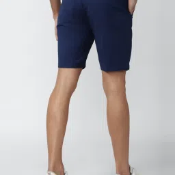 Peter England Navy  Slim Fit Shorts image 2