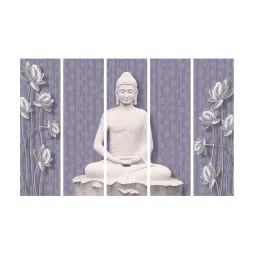 999Store Printed White MDF 5 Panels Wall Art image 2