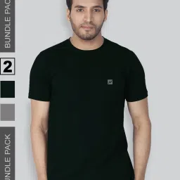 Lux Nitro Green & Grey Regular Fit T-Shirt Pack of - 2 image 2
