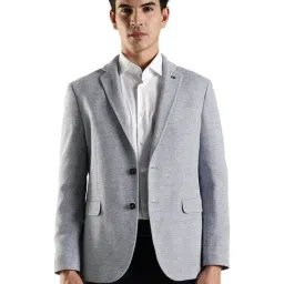 Tommy Hilfiger Blue Regular Fit Texture Blazer-image-68