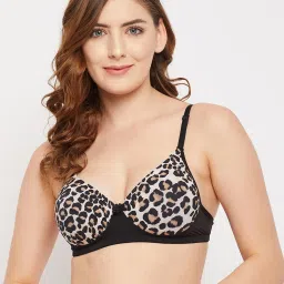 Clovia Black & Beige Non Wired Padded Push Up Bra image 1