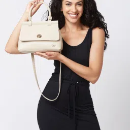 Globus Khaki Textured Medium Handbag image 2