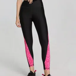 Puma Black & Pink Printed Sports Tights image 1