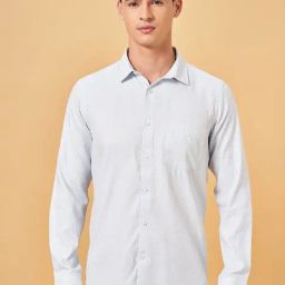 Byford By Pantaloons Off White Slim Fit Texture Shirt-picture-7