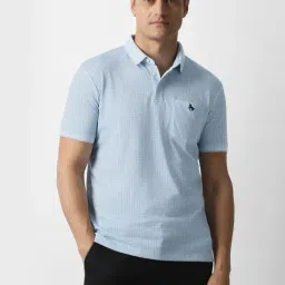 Van Heusen Blue Cotton Regular Fit Printed T-Shirt-picture-37