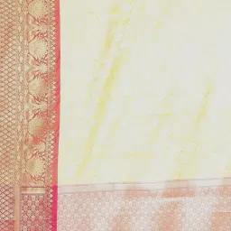 Banarasi Silk Works Yellow Woven Saree With Unstitched Blouse image 5