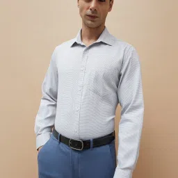 Code By Lifestyle Grey Regular Fit Printed Shirt image 1