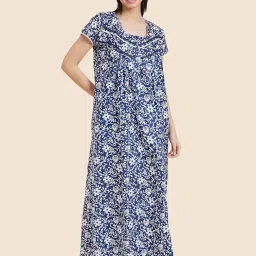 Sweet Dreams Navy Printed Nighty image 1