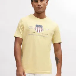 GANT Solid Round Neck Regular Fit T-Shirt image 1