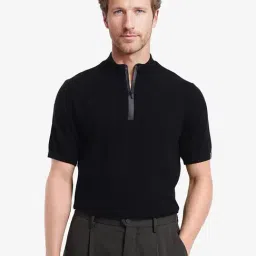 Rare Rabbit Black Regular Fit Solid T-Shirt-picture-12