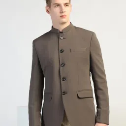 Tahvo Grey Tweed Regular Solid Mens Blazer image 1