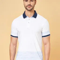 Byford by Pantaloons White Cotton Slim Fit Polo T-Shirt image 1