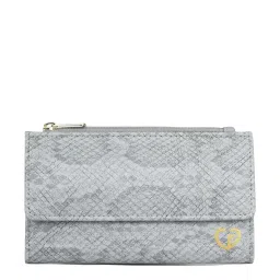 Caprese Ivara Grey Faux Leather Animal Effect Tri-Fold Wallet image 1