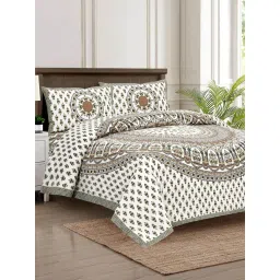 JAIPUR FABRIC Cotton King Bedsheet For Double Bed | Mandala Jaipuri Printed Bed Sheet Multi-Color image 1