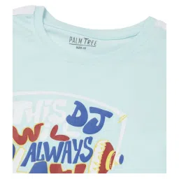 Palm Tree Kids Blue Printed Full Sleeves T-Shirt image 3