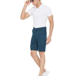 Hypernation Dark Blue Mid Rise Bermuda Shorts image 5