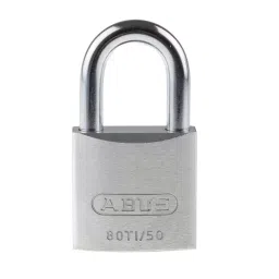 ABUS Key Weatherproof Titanium Weatherproof Padlock 9.5 mm Shackle 50 mm Body, 80TI/50 image 2