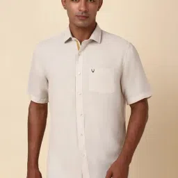 Allen Solly Beige Slim Fit Shirt-picture-18