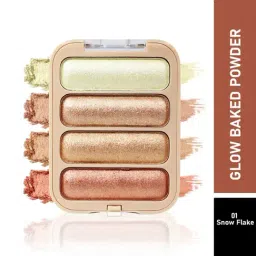 Half N Half Glow Baked Powder Highlighter Palette 01 Snow Flake - 8 gm-picture-24