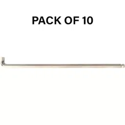 Bondhus BriteGuard Plated Stubby Ball End L-Wrench Long Type Protanium Steel 5.56 mm (7/32 inch) Size and 124 mm Length, 26711 (Pack of 10) image 2