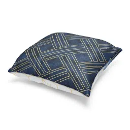 Bianca Suzane Navy & Golden Microfibre Cushion Cover - Set of 3 image 4