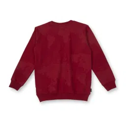 Gini & Jony Kids Red Regular Fit Full Sleeves Sweatshirt image 2