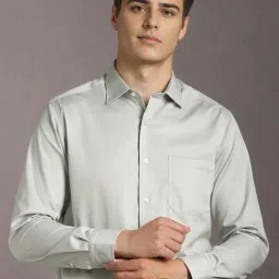 Louis Philippe Grey Cotton Regular Fit Shirt-picture-35