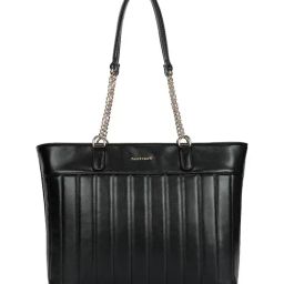Fastrack Black Quilted Medium Tote-picture-7