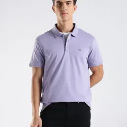 Calvin Klein Jeans Lavender Cotton Regular Fit Polo T-Shirt-picture-33