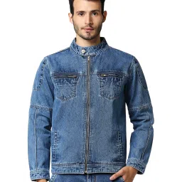 High Star Blue Full Sleeves Regular Fit Denim Jacket image 1
