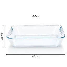 Borosil Transparent Baking Dish Set with Handle - Set of 4 Piece image 3