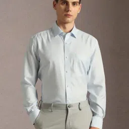 Louis Philippe Blue Cotton Regular Fit Shirt-picture-42