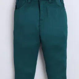 Fourfolds Kids Dark Green Embroidery Three Piece Suit Set image 5