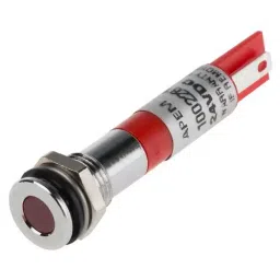 RS PRO Red Panel Mount Indicator 24V DC, Mounting Hole Size 8 mm, Termination Type Faston, Solder Lug, IP Rating IP67, Model No 8385582-picture-36