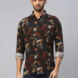 Don Vino Black Slim Fit Printed Shirt-picture-14