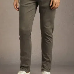 Louis Philippe Brown Cotton Slim Fit Jeans-picture-36