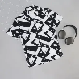 Pantaloons Junior Boys Black Rayon Printed Shirt-picture-45