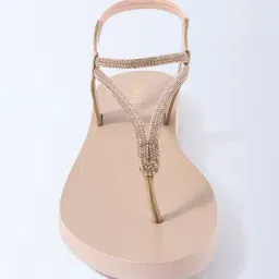 LUNA BLU by Westside Pink Embellished Slides - Exclusive image 3