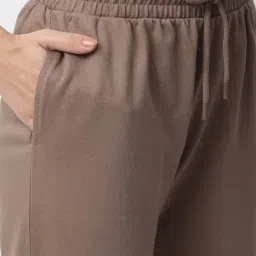 R&B Brown Cotton Mid Rise Joggers image 5