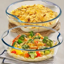 Borosil Transparent Baking Dish Set with Handle - Set of 2 Piece-image-78