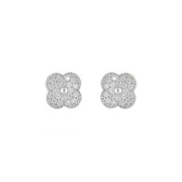 Shyne Jewels 925 Sterling Silver Rhodium-Plated CZ Stones Studded Contemporary Studs-picture-23