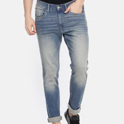 U.S. Polo Assn. Denim Co. Men Blue Brandon Slim tapered Fit Low Distress Stretchable Jeans-picture-1