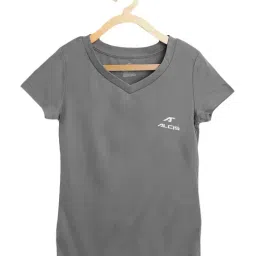 ALCIS Kids Grey Half Sleeves Sports T-Shirt-image-0